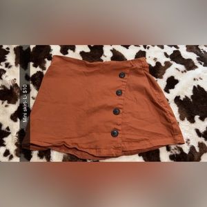 Burnt orange mini skirt